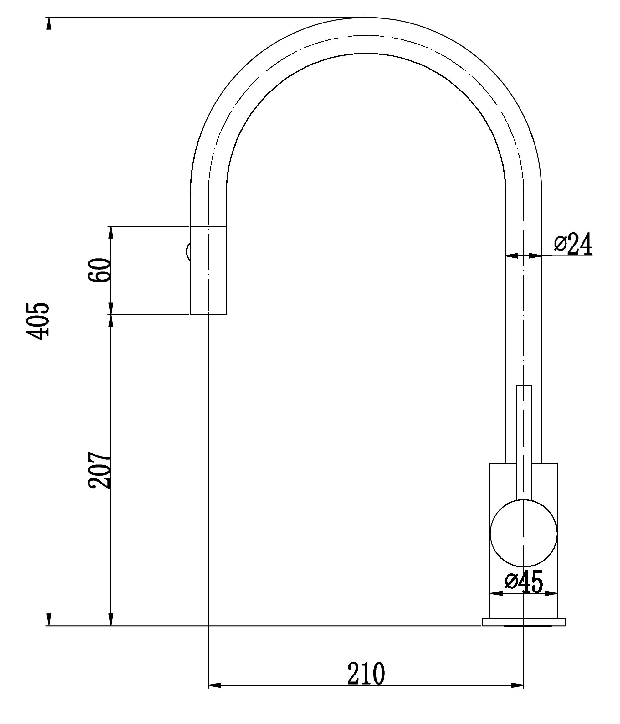 Otus Sink Mixer Pull-out LF Brushed Gold