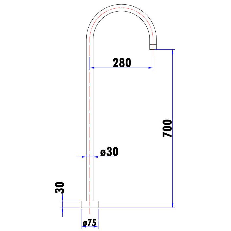 Yale Spout Freestanding Chrome
