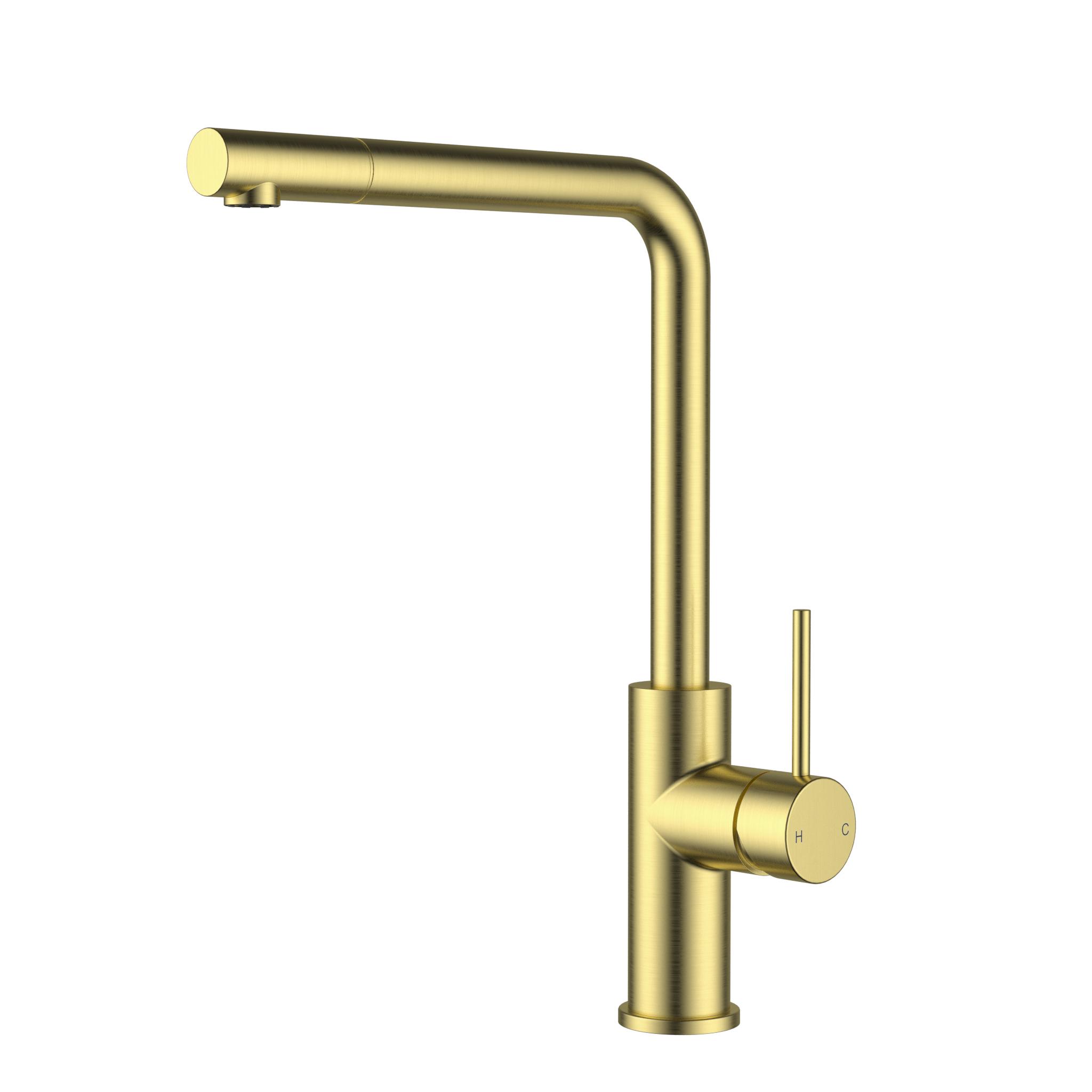 Otus Slimline SS Pull-Out Sink Mixer In Brushed ss304 - Brushed Gold