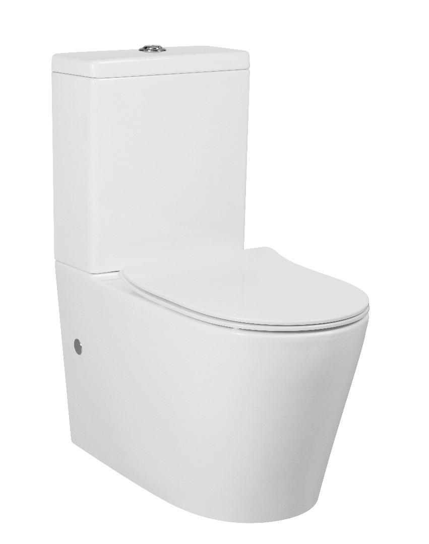 Anatolian Ceramic Toilet – White, Dual Flush, Tornado Rimless, Soft-Close Lid