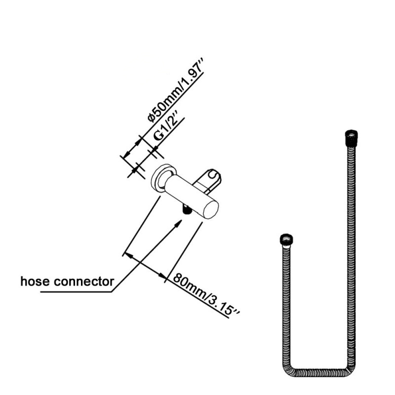 RUSHY Series Matte Black Rain Shower Head (2131)
