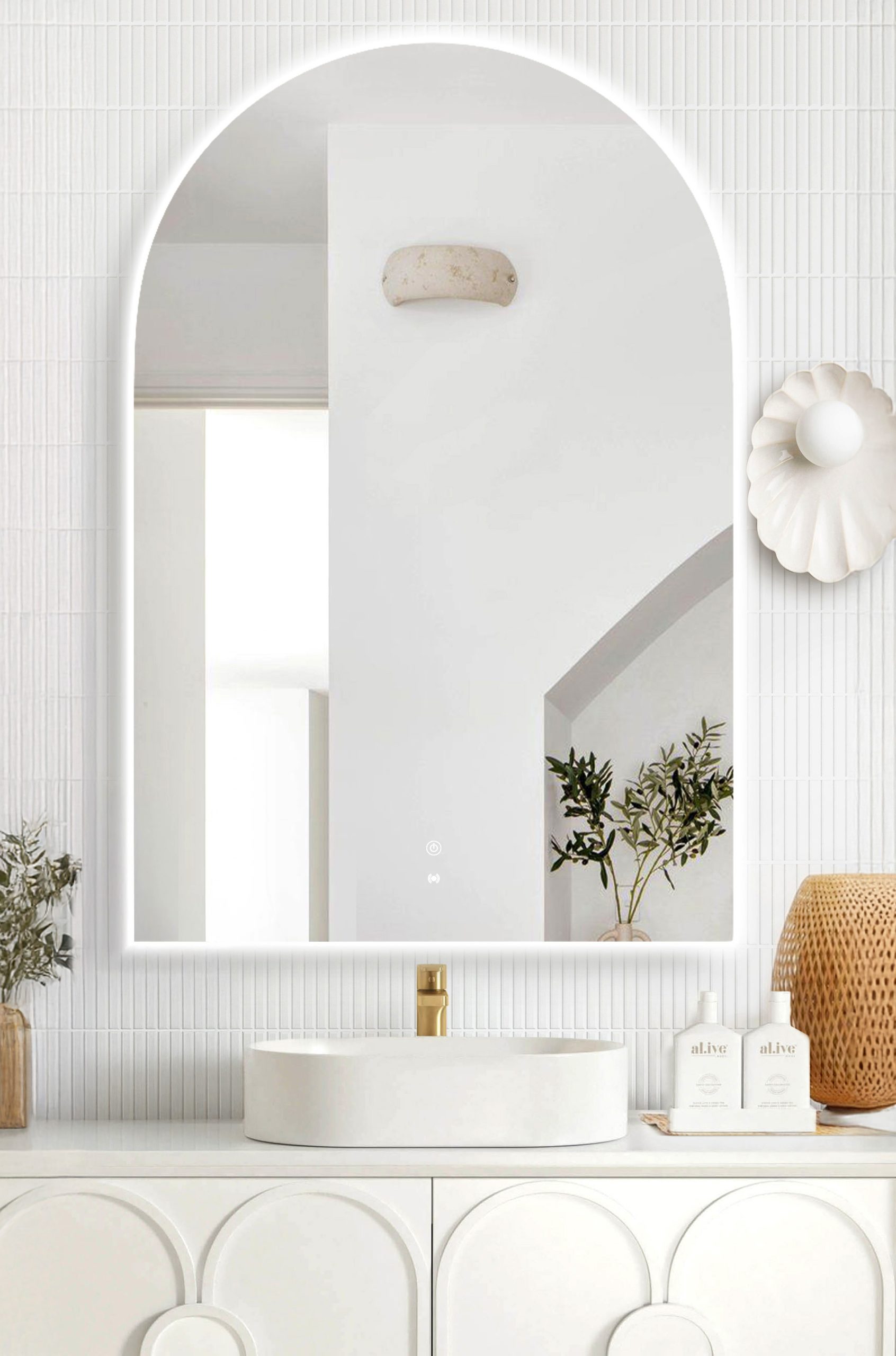 OTTI LED Archie 1200(H)x800(W) Frameless Tuffi Mirror