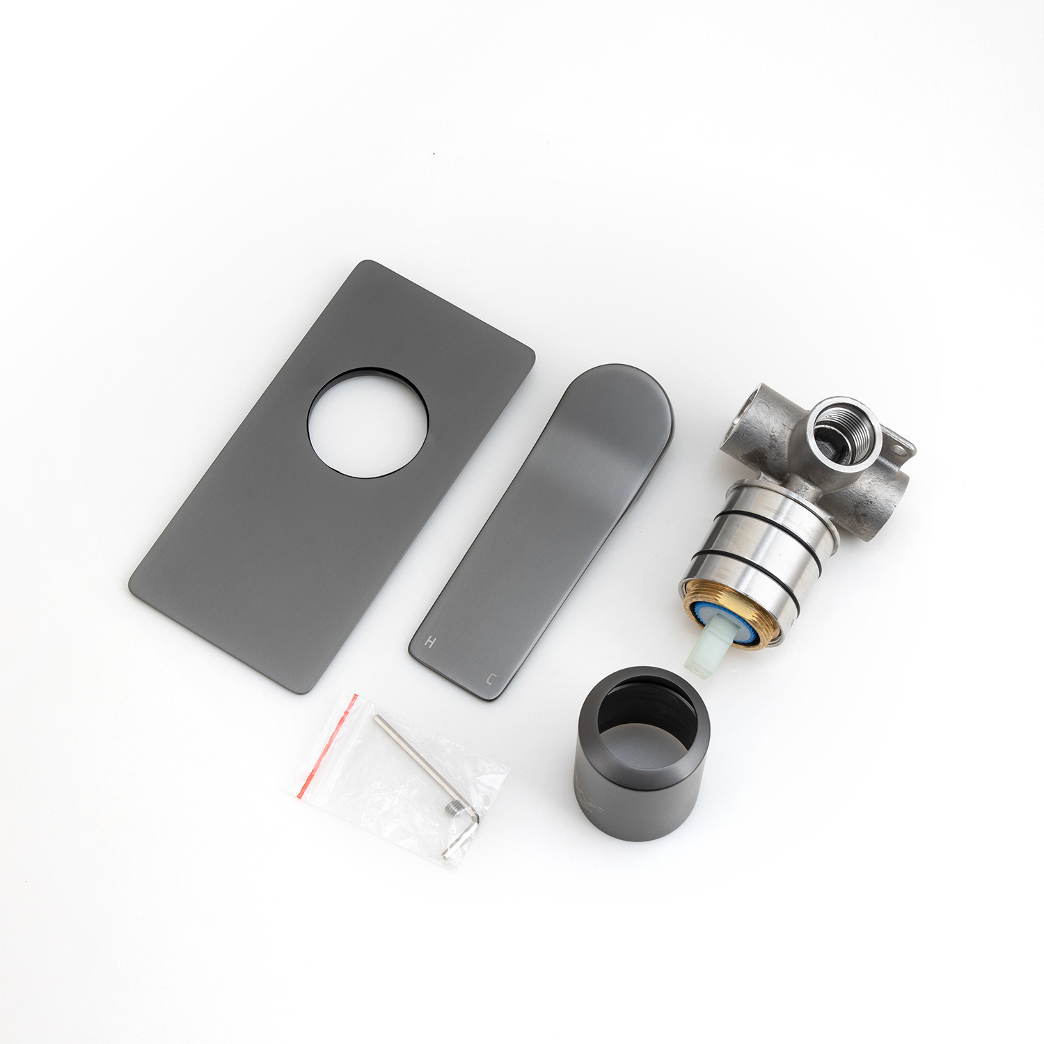 RUSHY - Brushed Gunmetal Wall Mixer