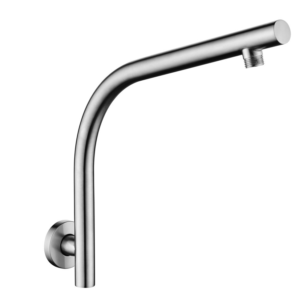 Round Brushed Nickel Wall Mounted Shower Arm