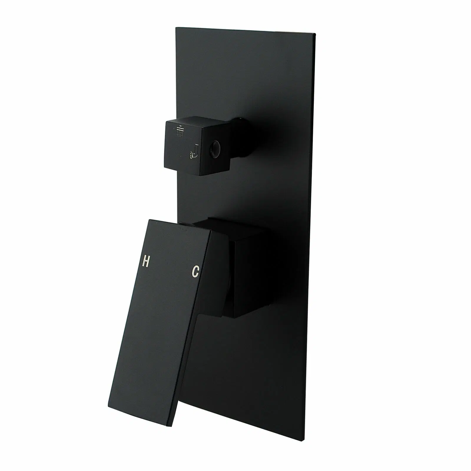 Blaze Series Black Wall Mixer with Diverter(Long Cover Plate)