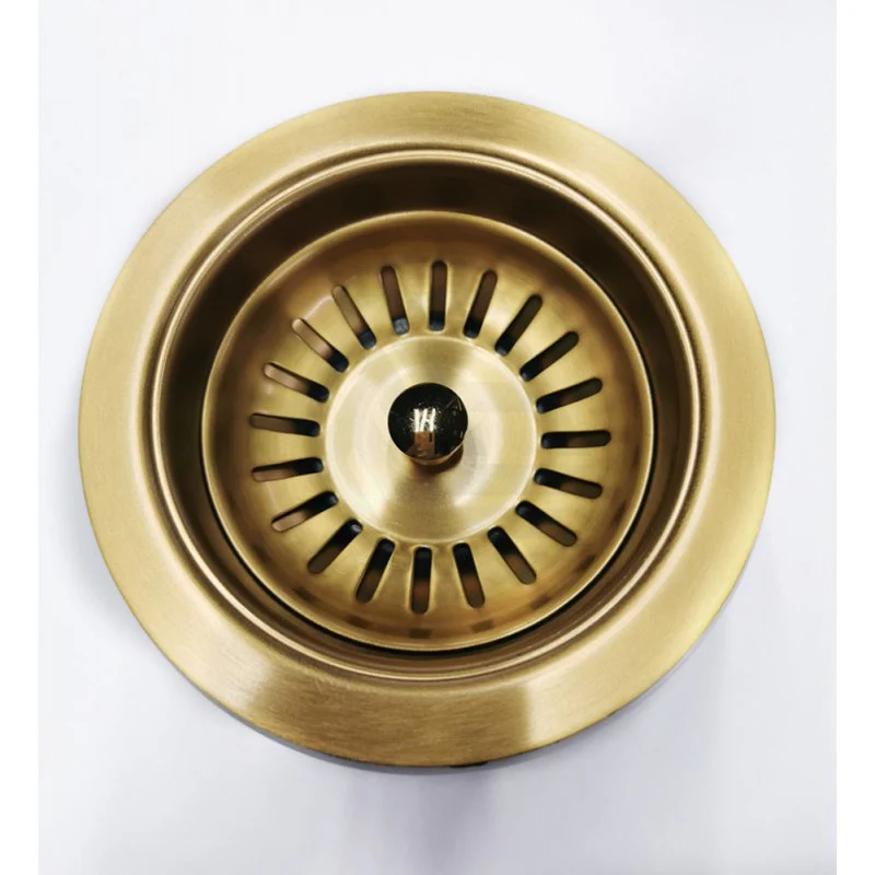 Brushed Brass Kitchen Sink Waste without Overflow