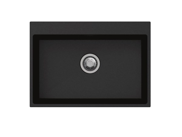 Black Carysil Waltz 680 Granite Single Bowl Stone Kitchen Sink 680500220mm