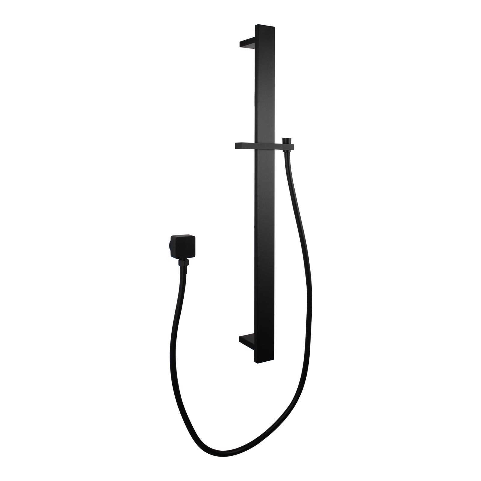 Aquaperla  Series Matte Black Square Twin Shower Set (Deluxe)