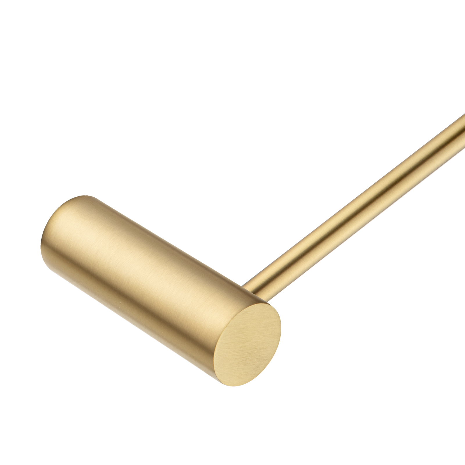 Aquaperla Brushed Brass Single Towel Rail 600mm