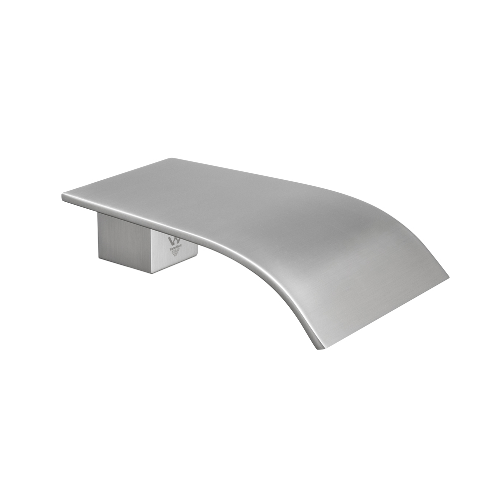 Waterfall Brushed Nickel Bathtub/Basin Wall Spout