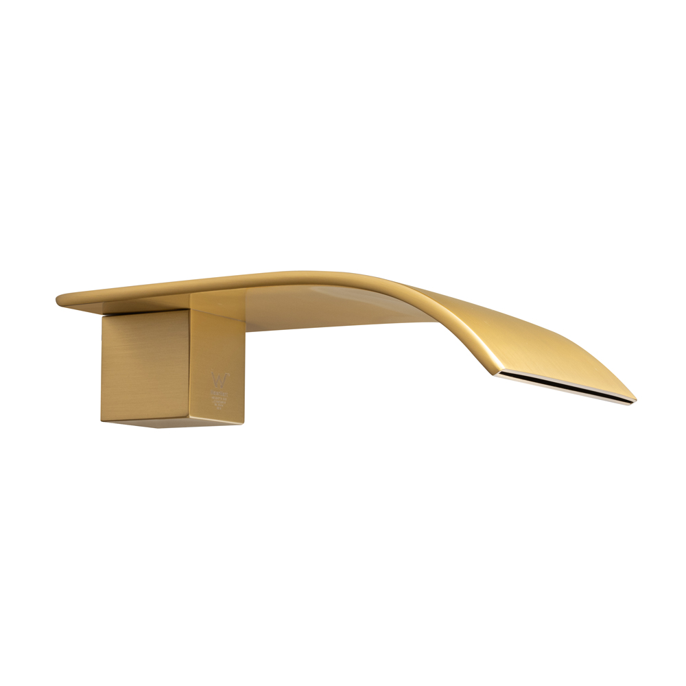 Brushed Brass Waterfall Bathtub/Basin Wall Spout
