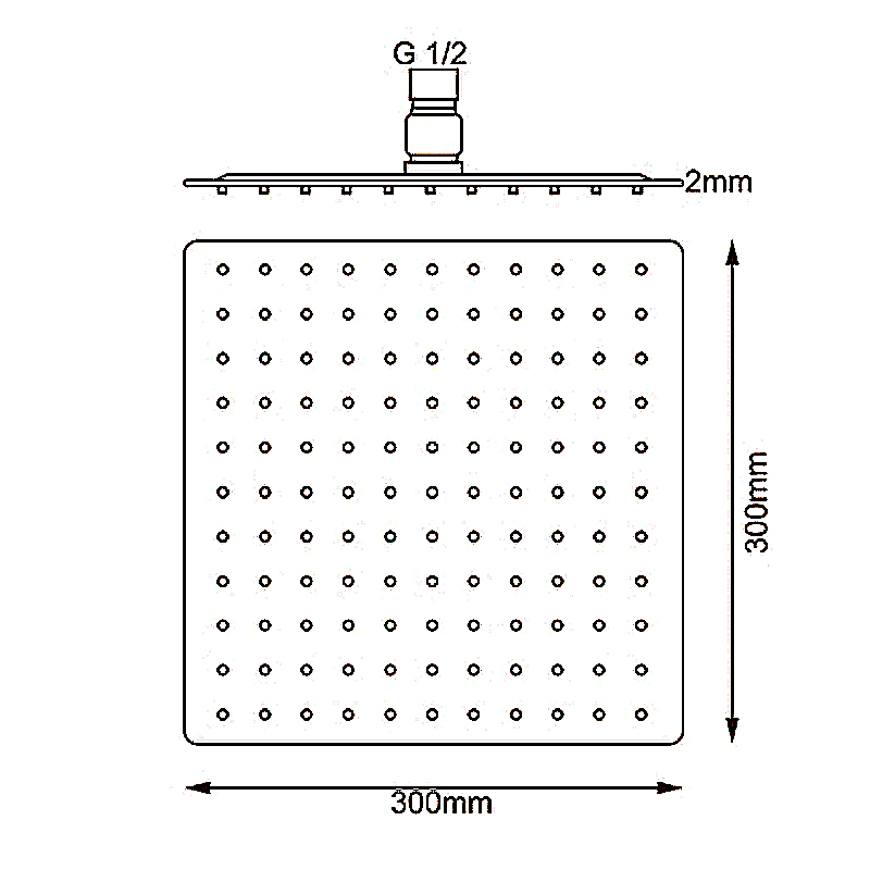 RUSHY Series Gun Metal Grey Round Rain Shower Head (10-inch)