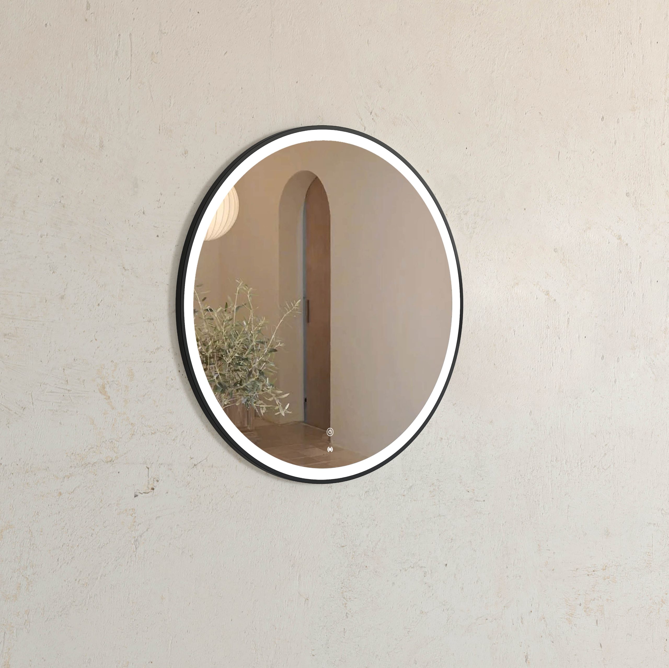 BONDI MATTE BLACK FRAMED LED MIRROR