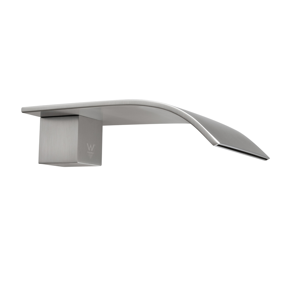 Waterfall Brushed Nickel Bathtub/Basin Wall Spout