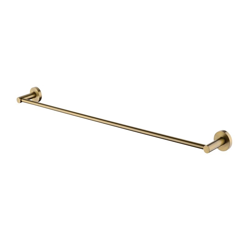 LUCID PIN - 800mm Brushed Brass Cuttable Single Towel Rail