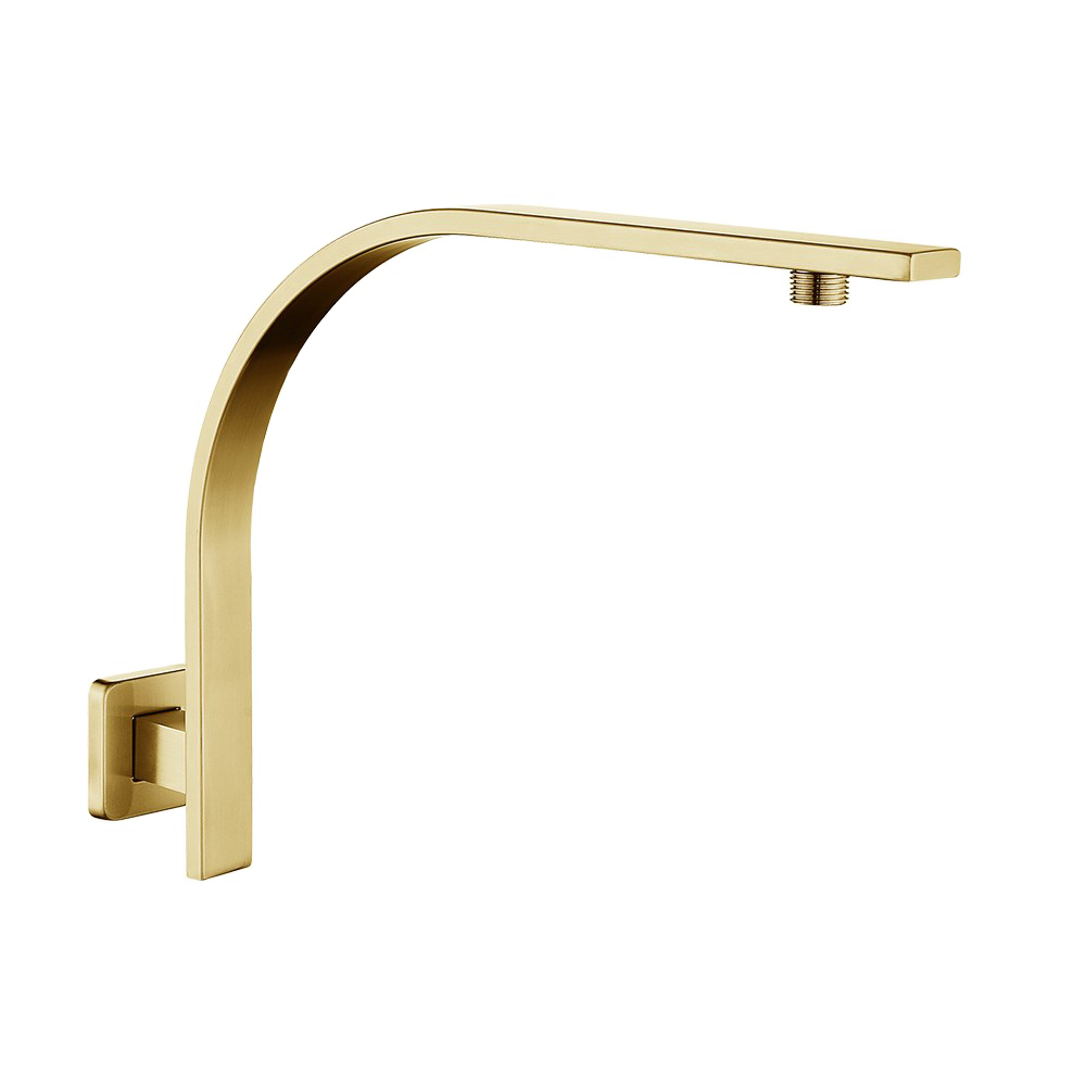 RUSHY Series Brushed Brass Shower Arm (450 mm Wall Mounted)
