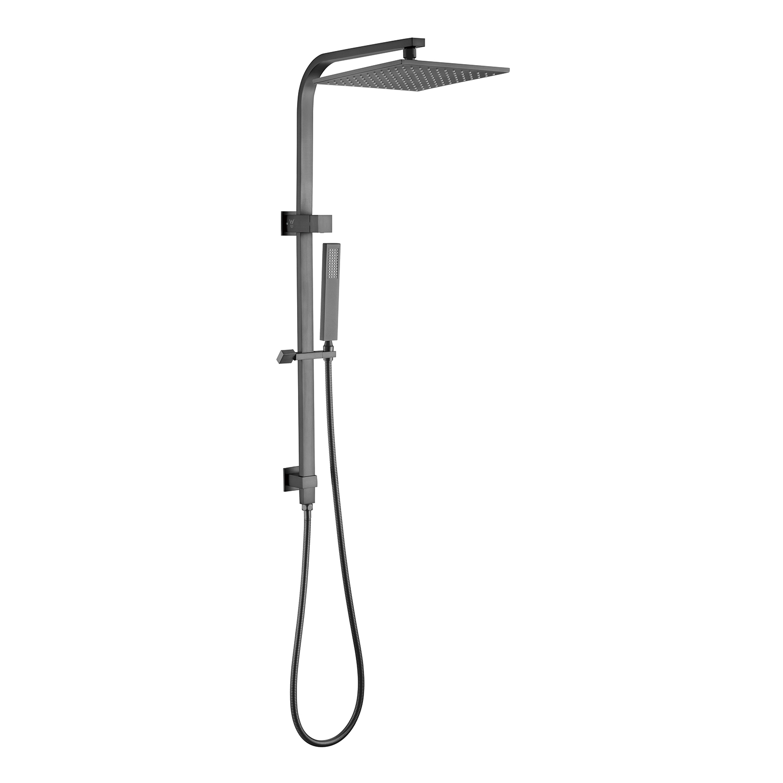 Aquaperla Gun Metal Grey Twin Shower Set