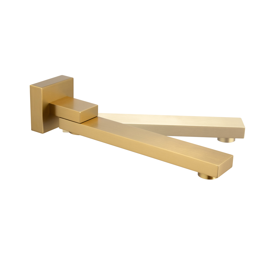 Brushed Brass Bath/Basin Wall Swivel Spout