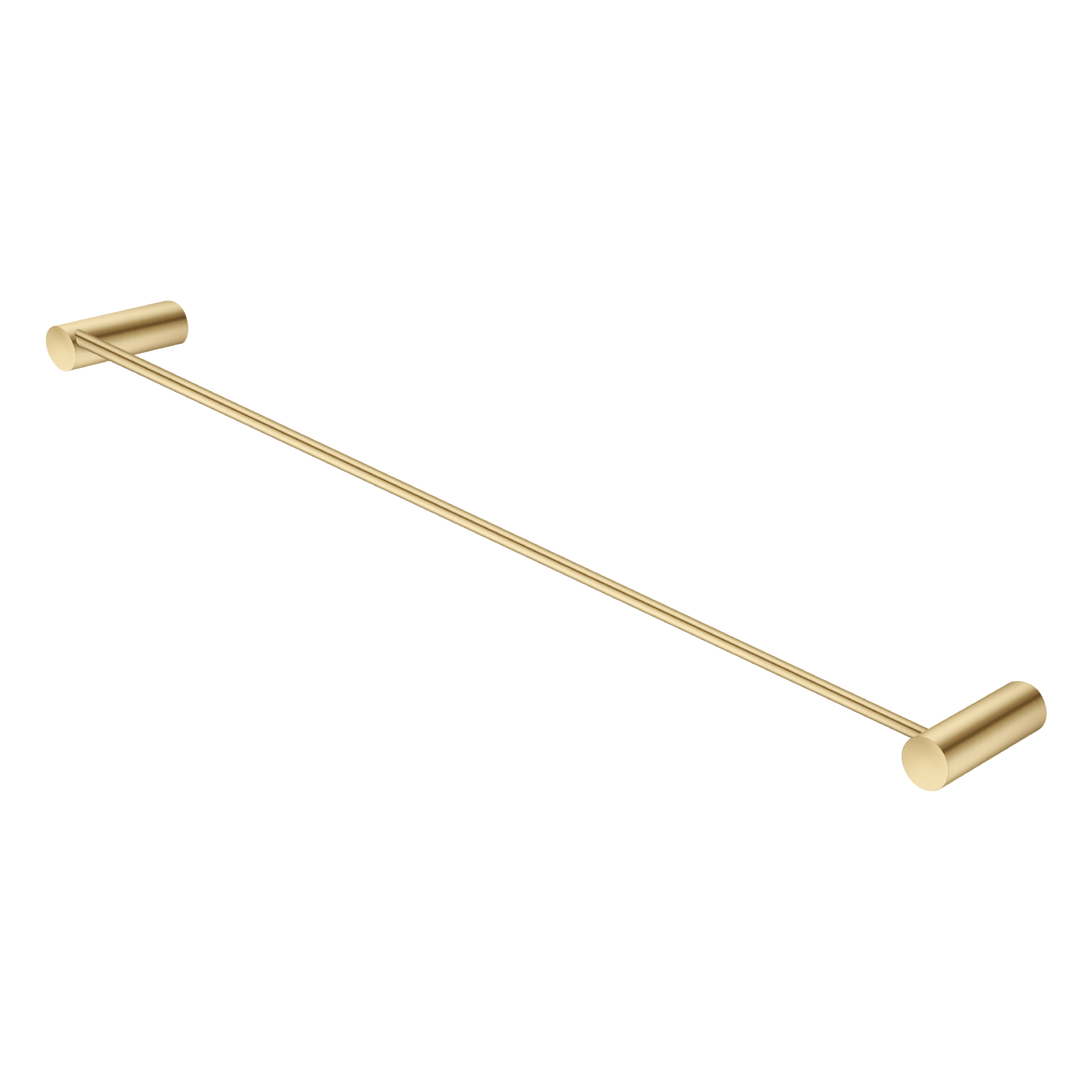 Aquaperla Brushed Brass Single Towel Rail 600mm