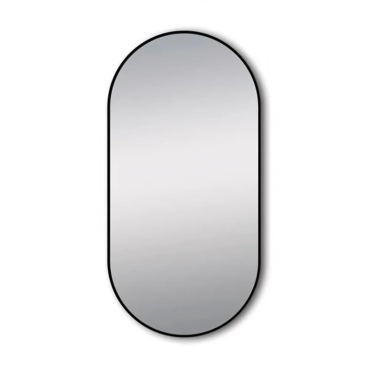 500*1000mm Matte Brushed Black Non-Luminous Framed Mirror Mounted Vertical or Horizontal