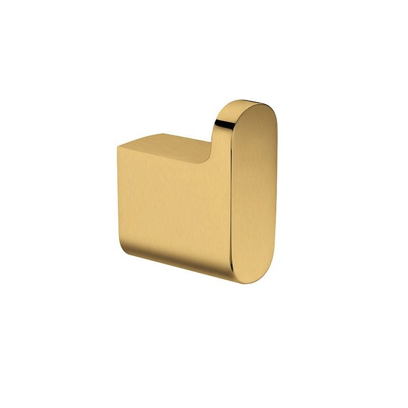 RUSHY Series Brushed Brass Round Robe Hook