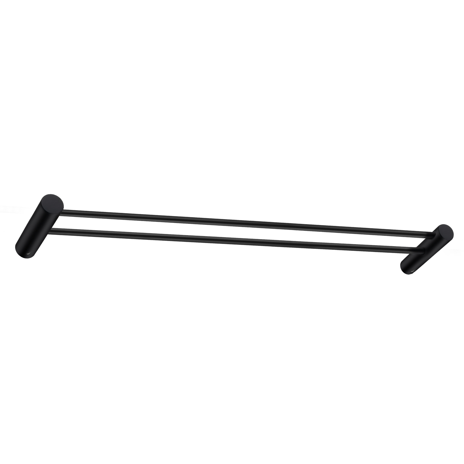 Aquaperla Black Double Towel Rail 600mm