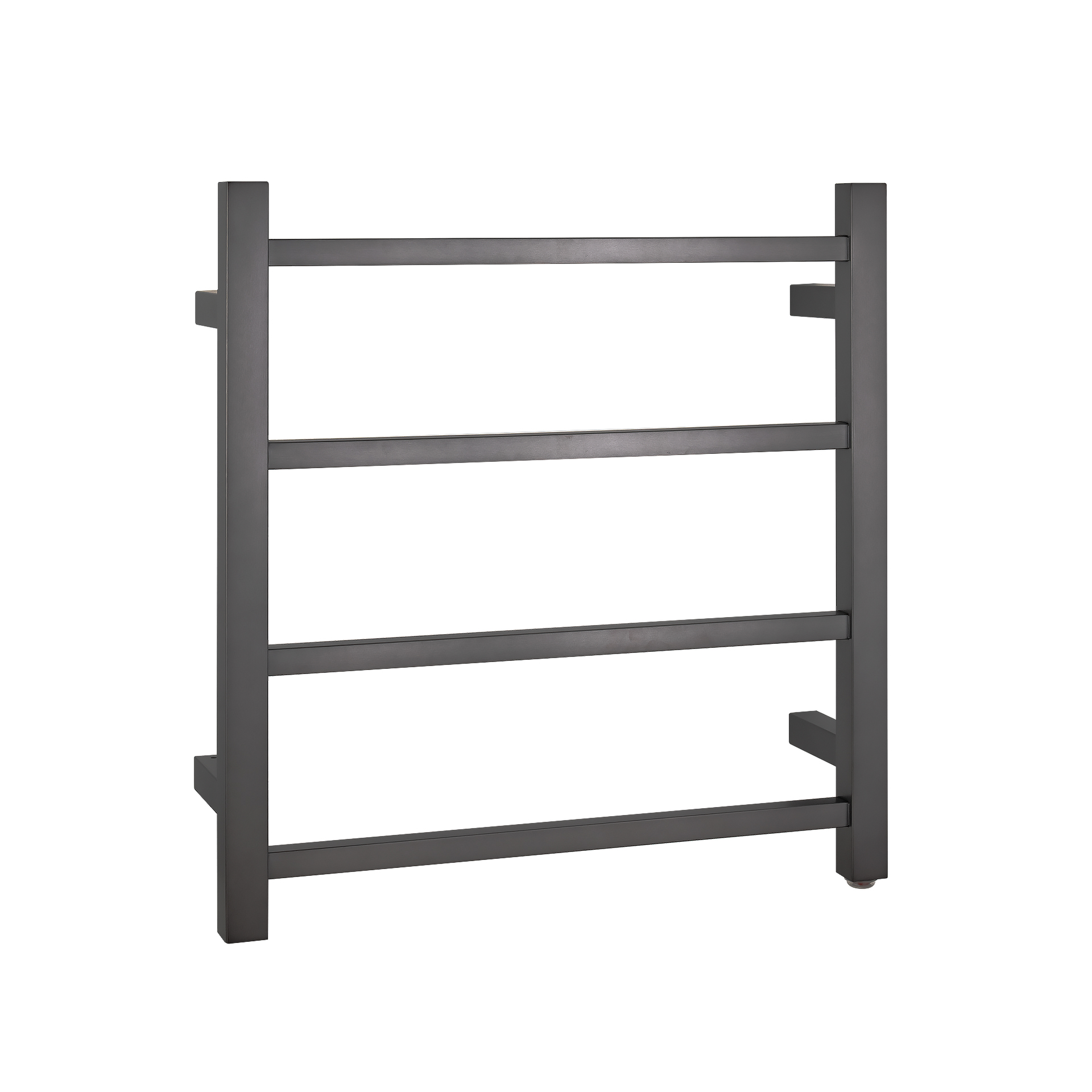Square Brushed Gun Metal Grey Electric Heated Towel Rack – 4 Bars