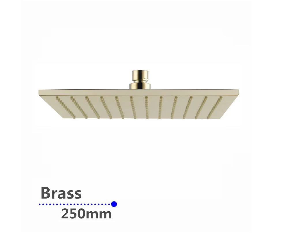 Aquaperla 250mm Brushed Brass Shower Head