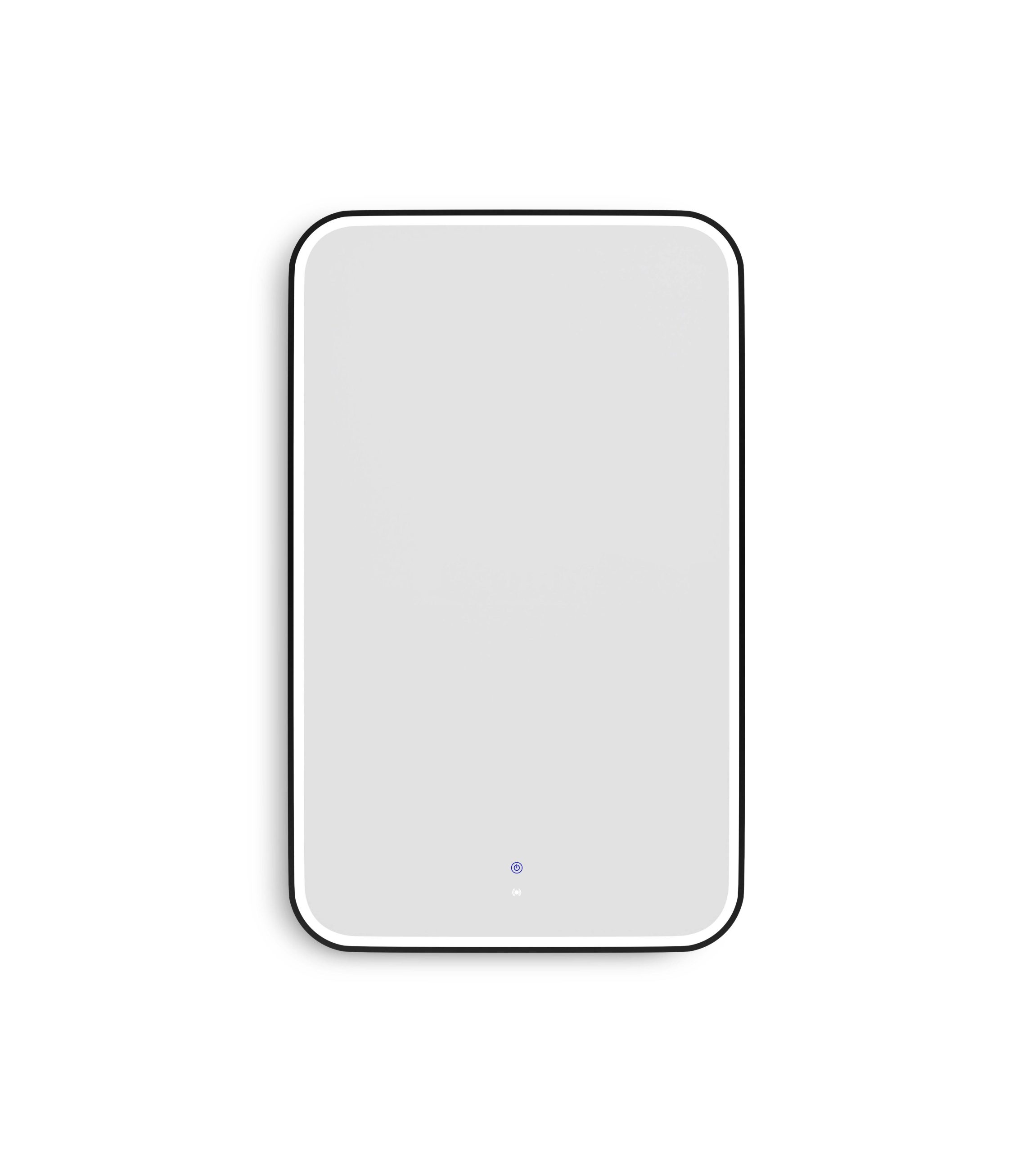 OTTI LED Newport 900(H)x600(W) Black Metal Frame Tuffi Mirror- Install Horizontal or Vertical