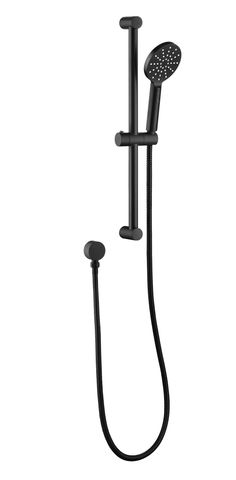 Pavia 200mm Matte Black Shower Head Stainless Steel Round