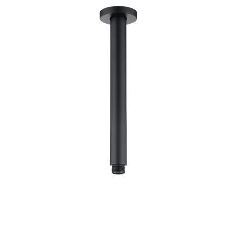 Pavia 200mm Matte Black Shower Head Stainless Steel Round