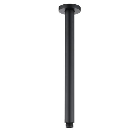 Pavia 200mm Matte Black Shower Head Stainless Steel Round