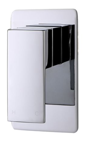 Taran 400mm Chrome Straight Wall Arm Square