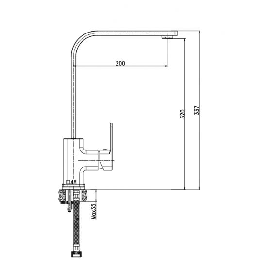 Aquaperla Chrome Swivel Kitchen Mixer