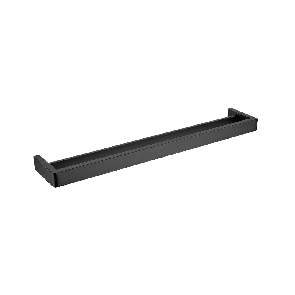 IVANO - 600mm Black Double Towel Rail