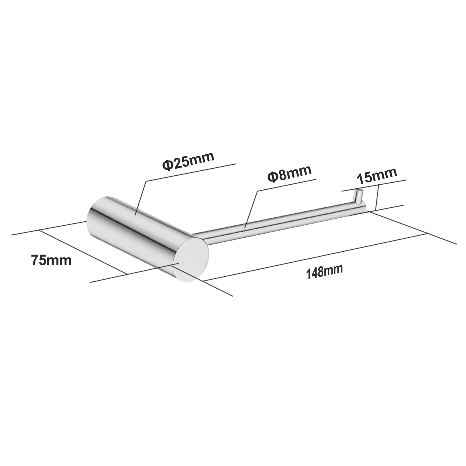 Aquaperla Chrome Toilet Paper Holder