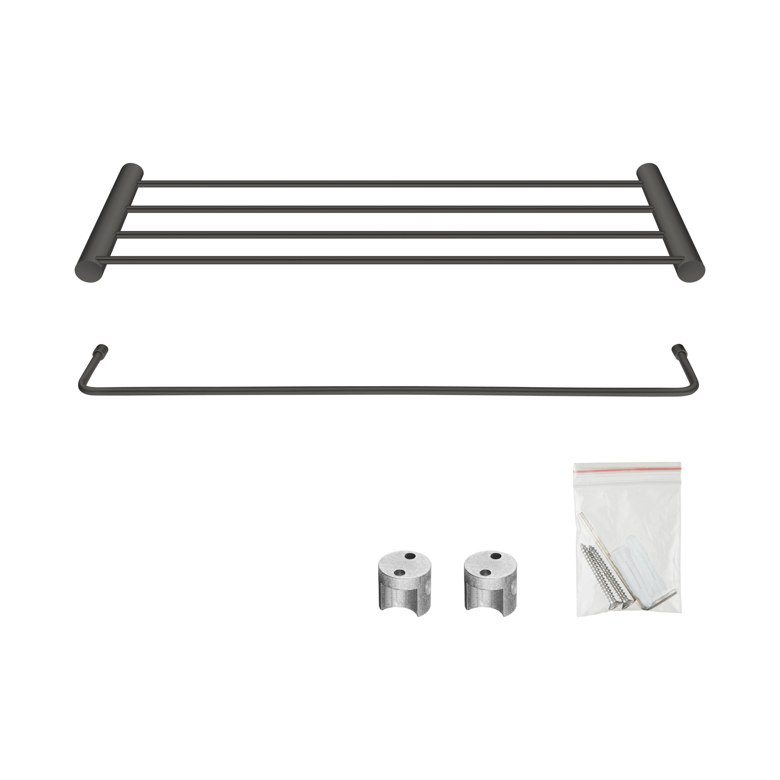 Aquaperla Gun Metal Grey Shower Shelf