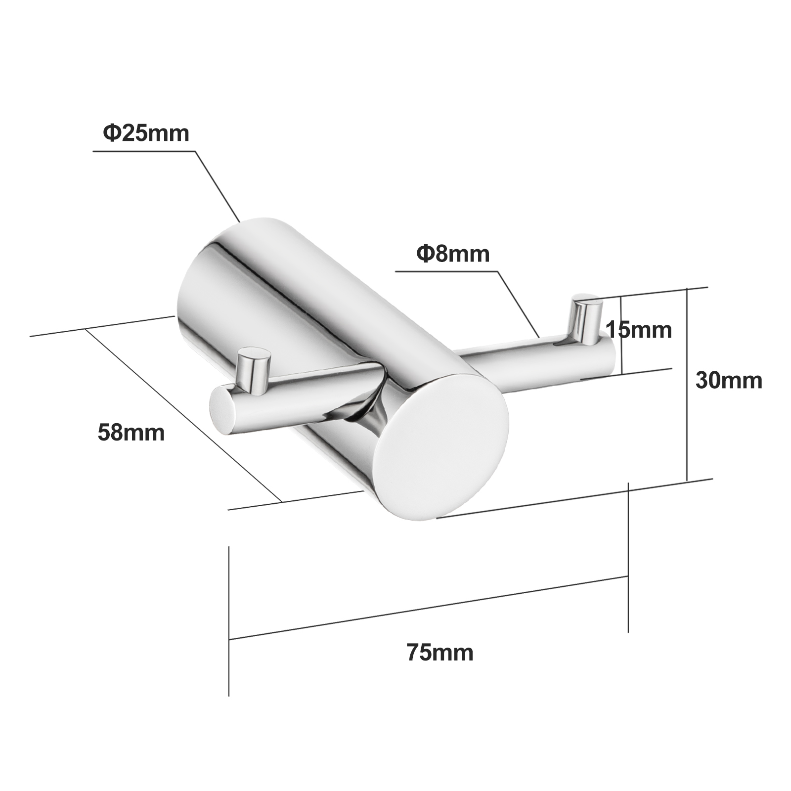 Chrome Robe Hook