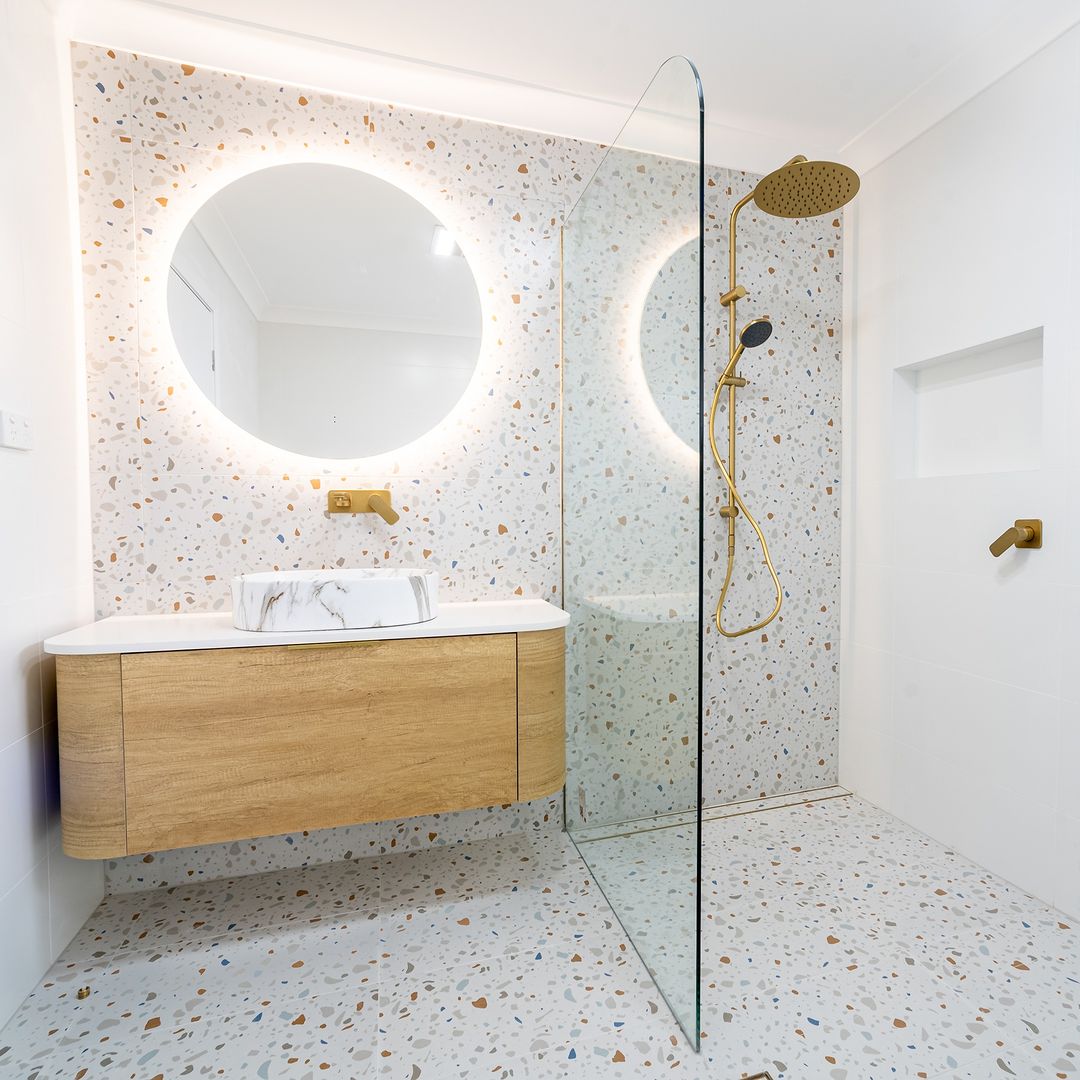 Bondi 1200mm Natural Oak Wall Hung Curve Vanity