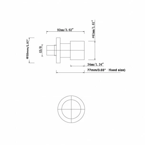 Round Black Shower Wall Taps