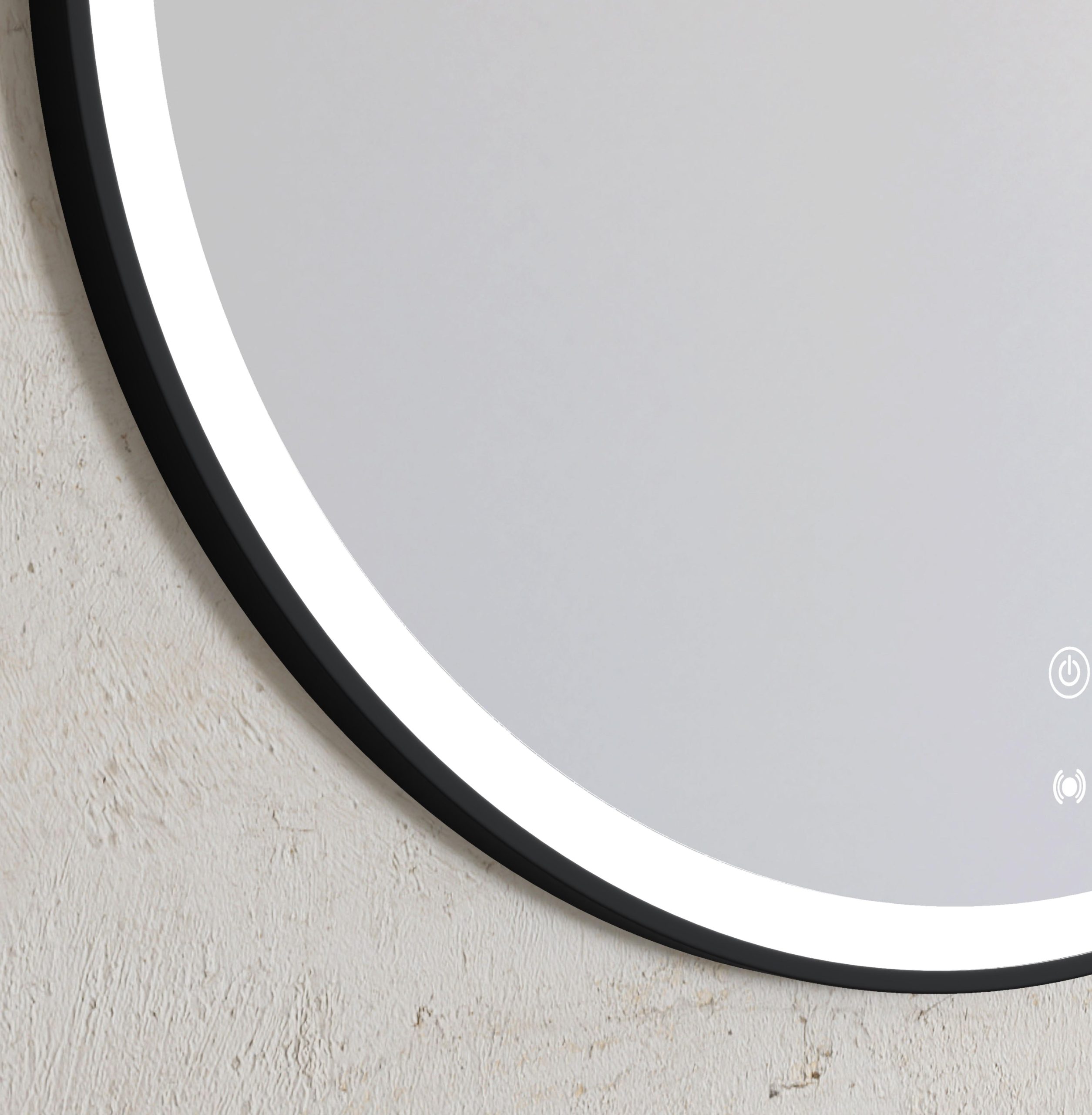 BONDI MATTE BLACK FRAMED LED MIRROR