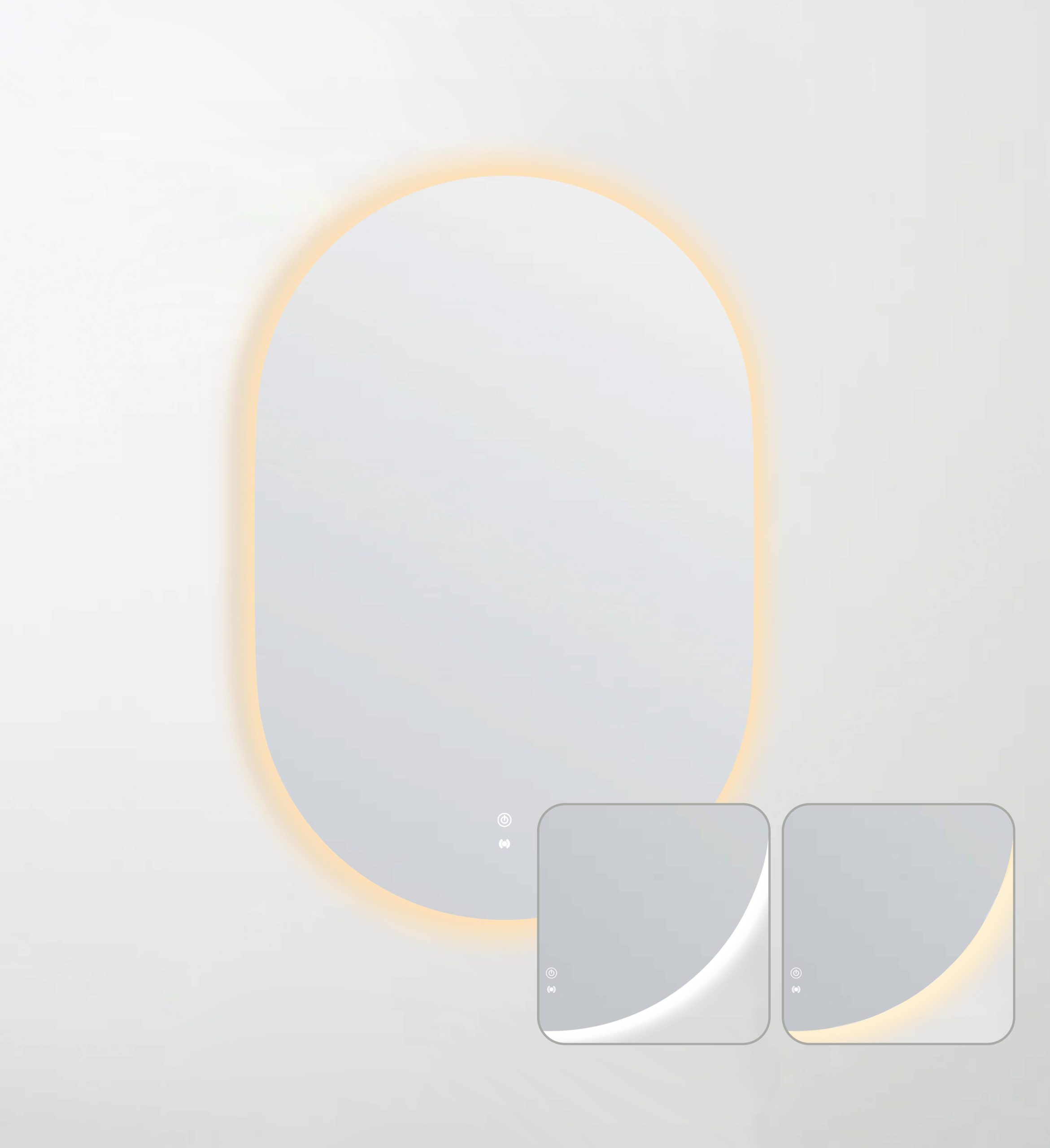 OTTI LED Noosa 900(H)x600(W) Frameless Tuffi Mirror - Install Horizontal or Vertical