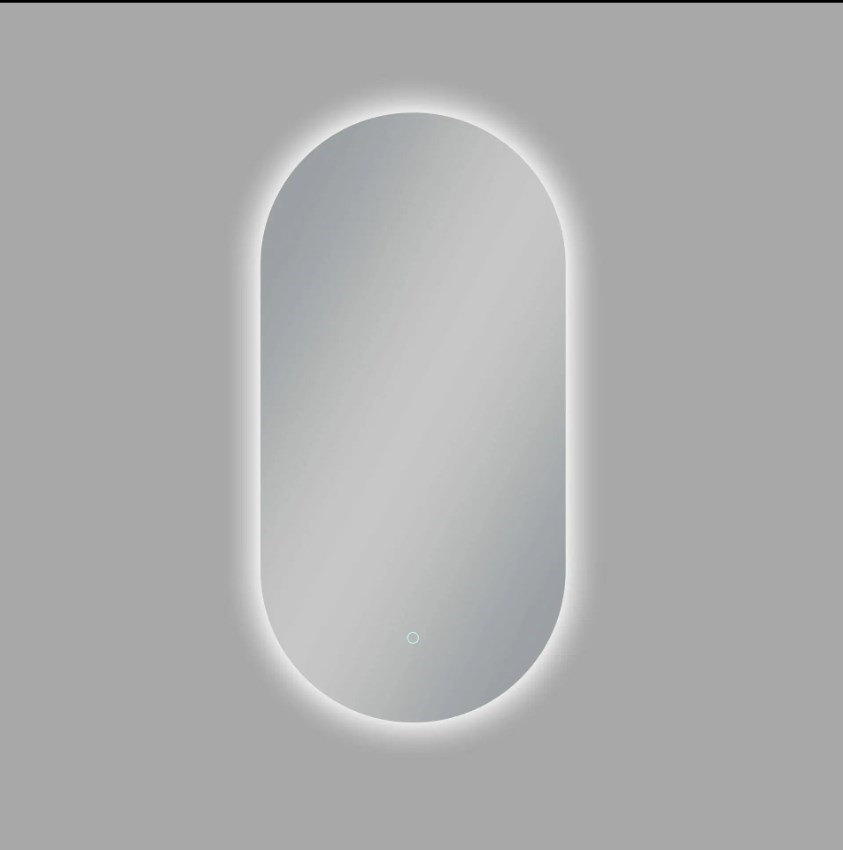 450*900mm Builder Range Oval Sharp-Edged 3 Color Lighting Backlit LED Mirror with Touch Sensor Switch
