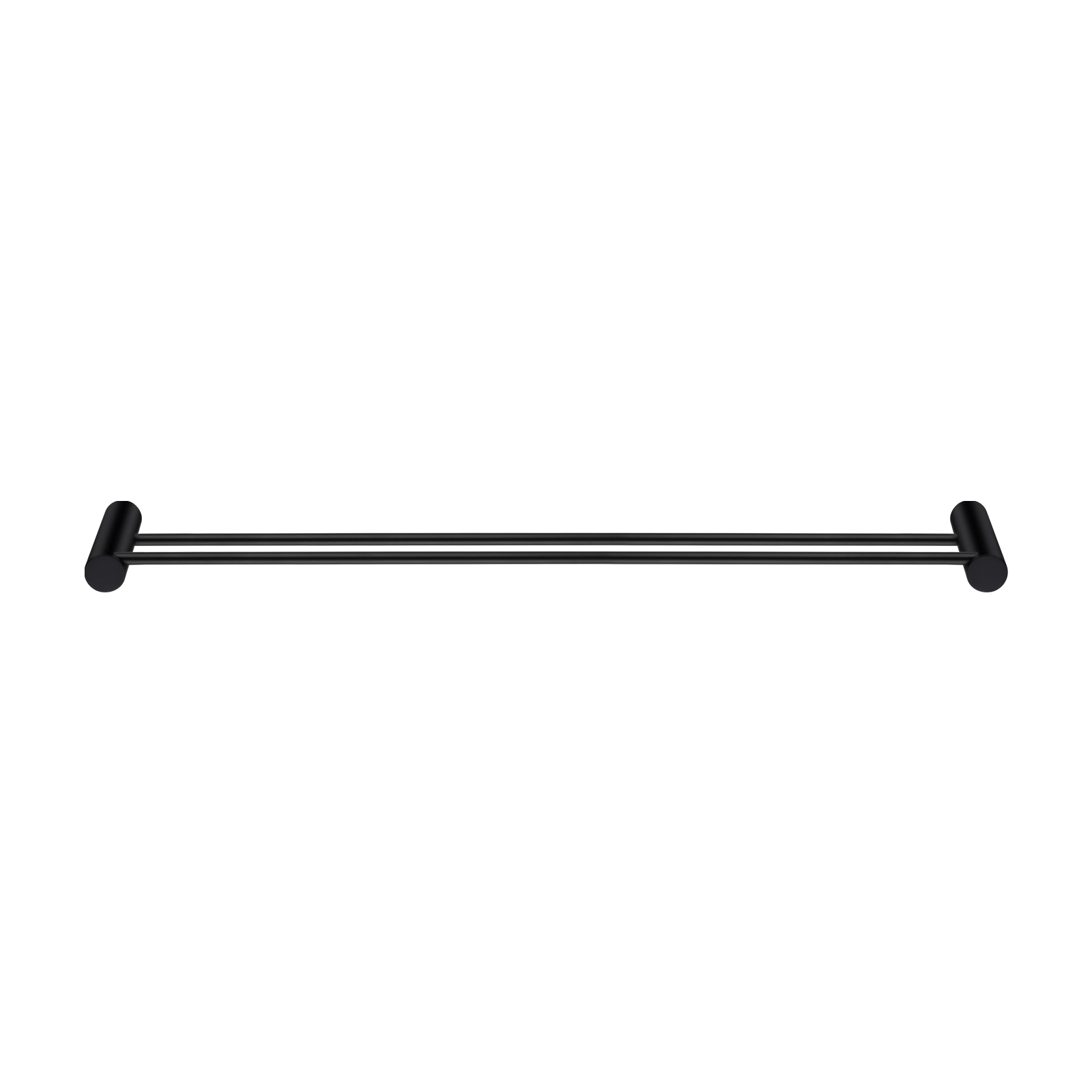 Aquaperla Black Double Towel Rail 600mm