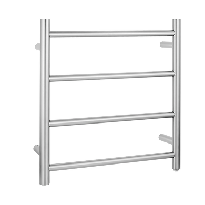 Round Brushed Nickel Electric Heated Towel Rack – 4 Bars