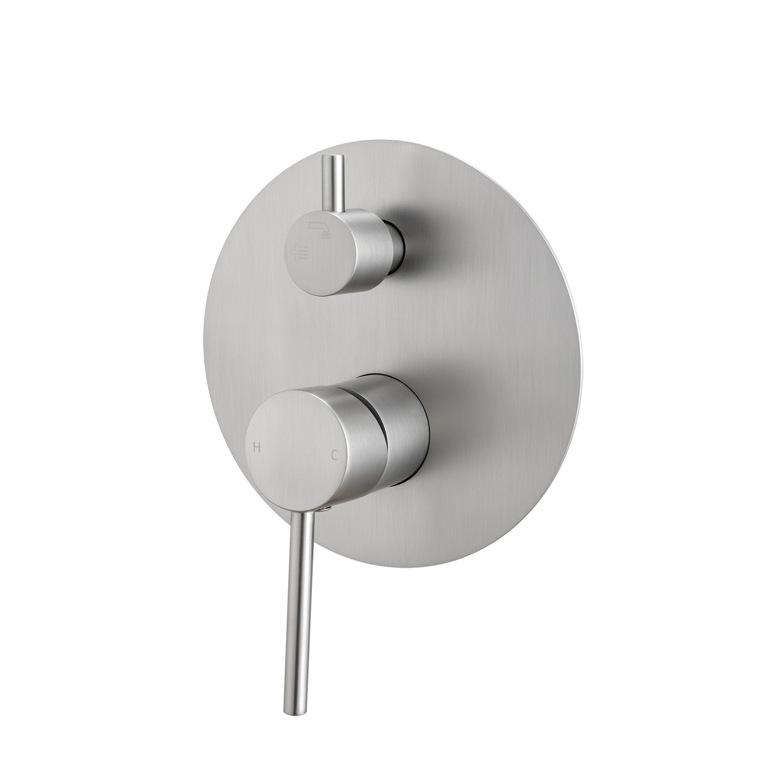 LUCID PIN - Brushed Nickel Diverter Mixer