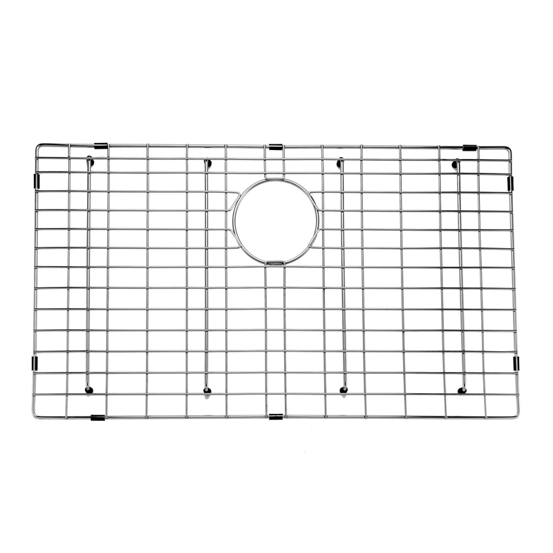 Aquaperla Round Corner Stainless Steel Brushed Brass Gold PVD Coating Single Bowl Kitchen Sink(with Bottom Tray) 762*457*254mm