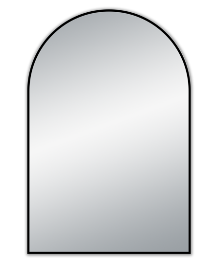 600×900×21.5 mm Uni Series Matte Black Aluminium Framed Mirror