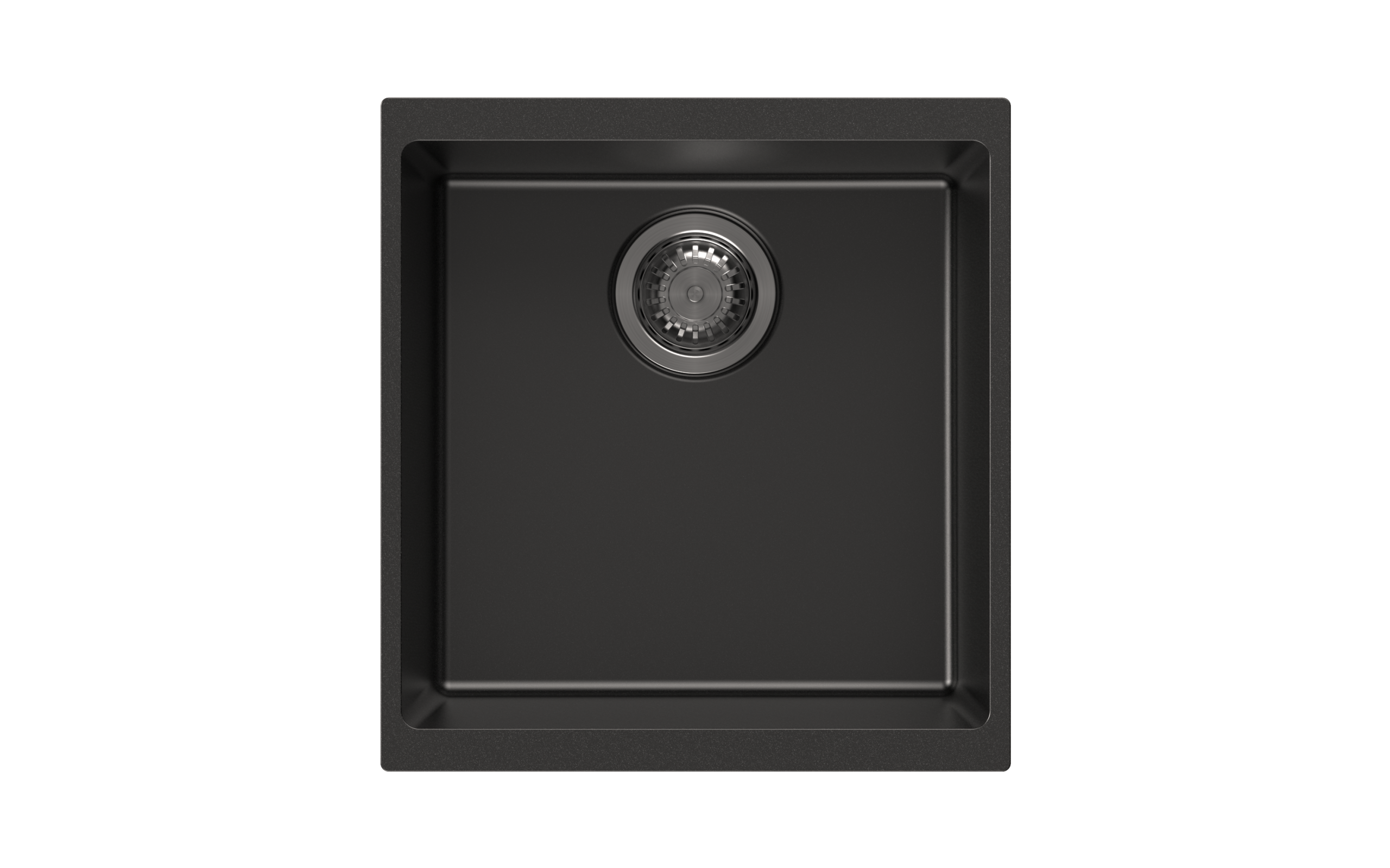 Black Carysil Enigma N100M Granite Single Bowl Kitchen Sink (430×460×200 mm)