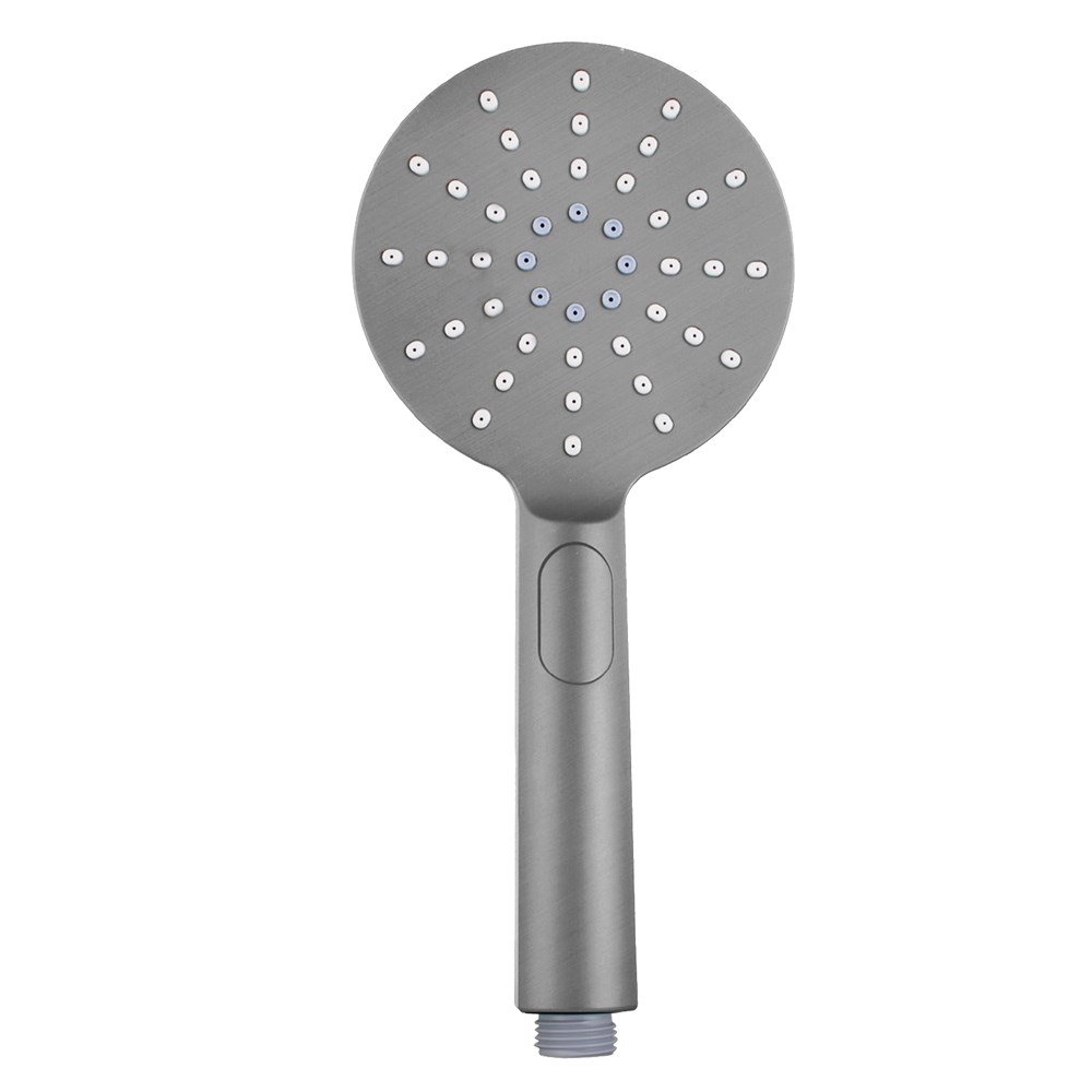 Round 3 Functions Brushed Nickel ABS Handheld Shower